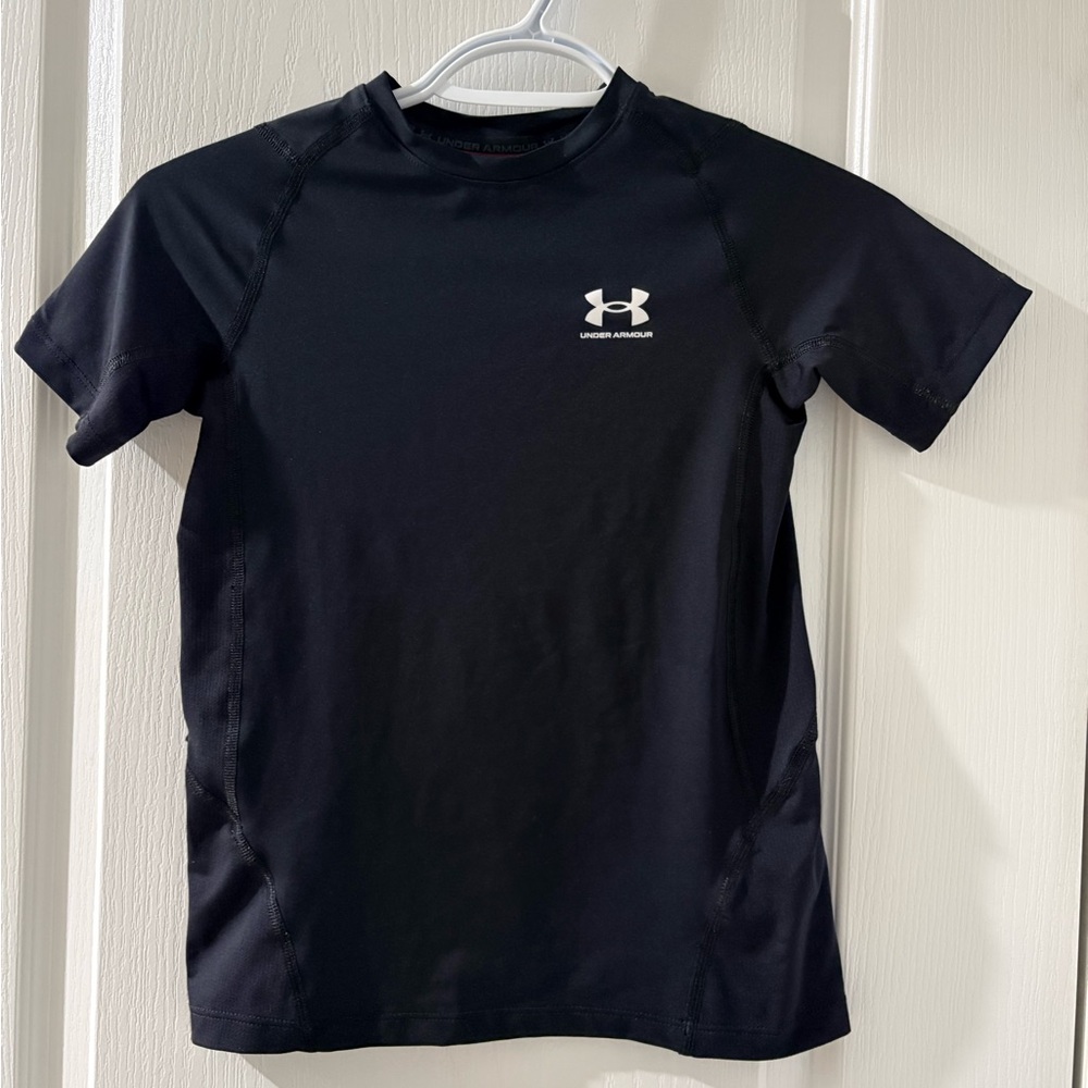 Under Armour Youth Black Compression Shirt (Short Sleeved)